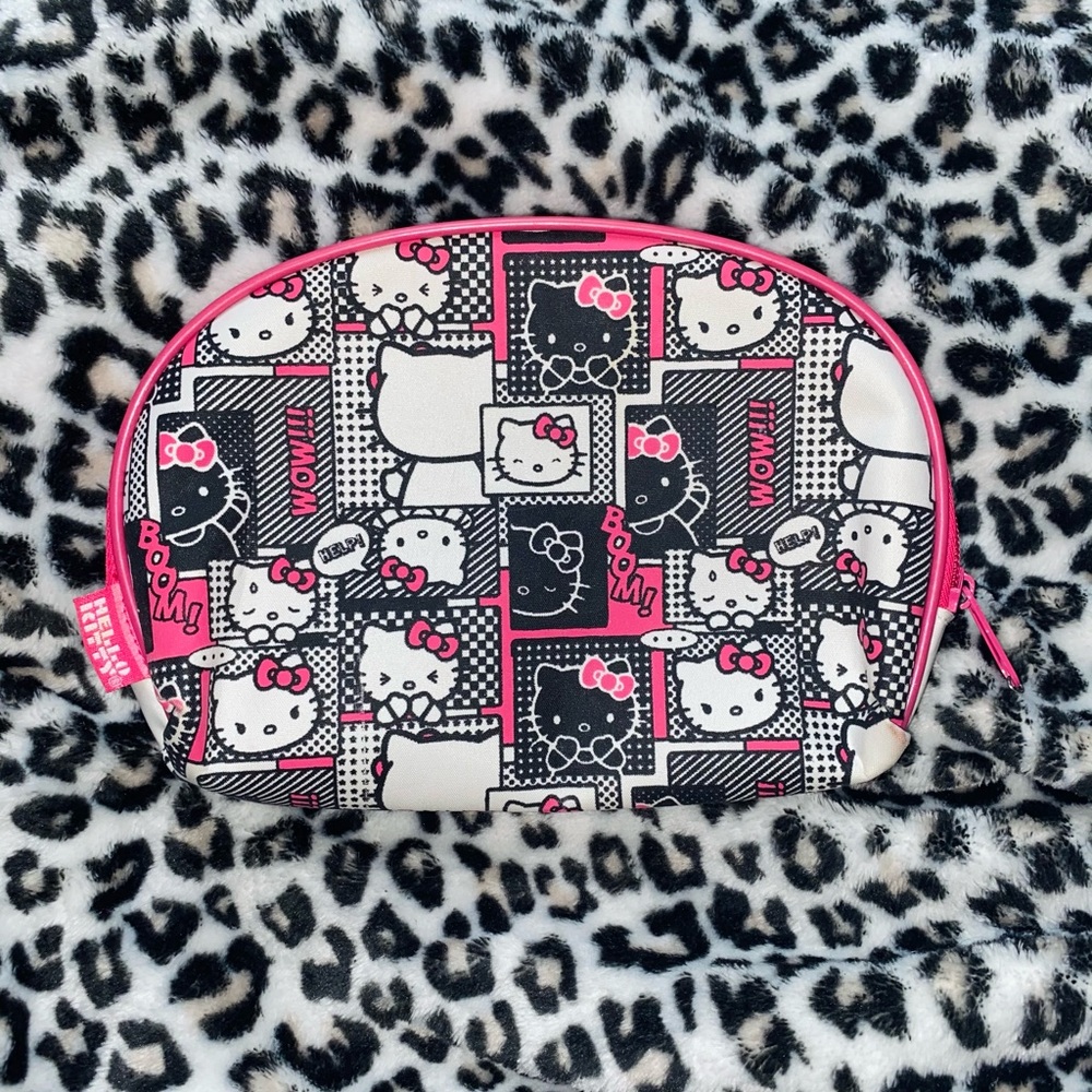 Y2k Pink Comic Hello Kitty Makeup Bag